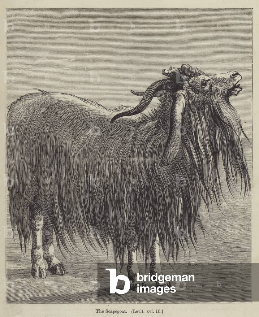 The Scapegoat, Leviticus XVI, 10 (engraving)