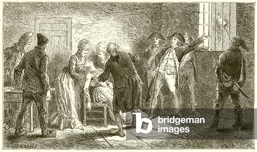 The head of the Princess of Lamballe shown to the Queen (engraving)