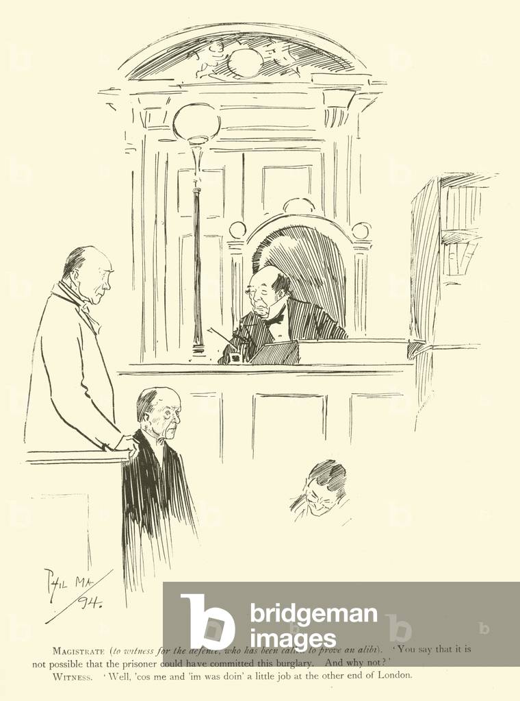 Cartoon by Phil May, from the 1890s (litho)