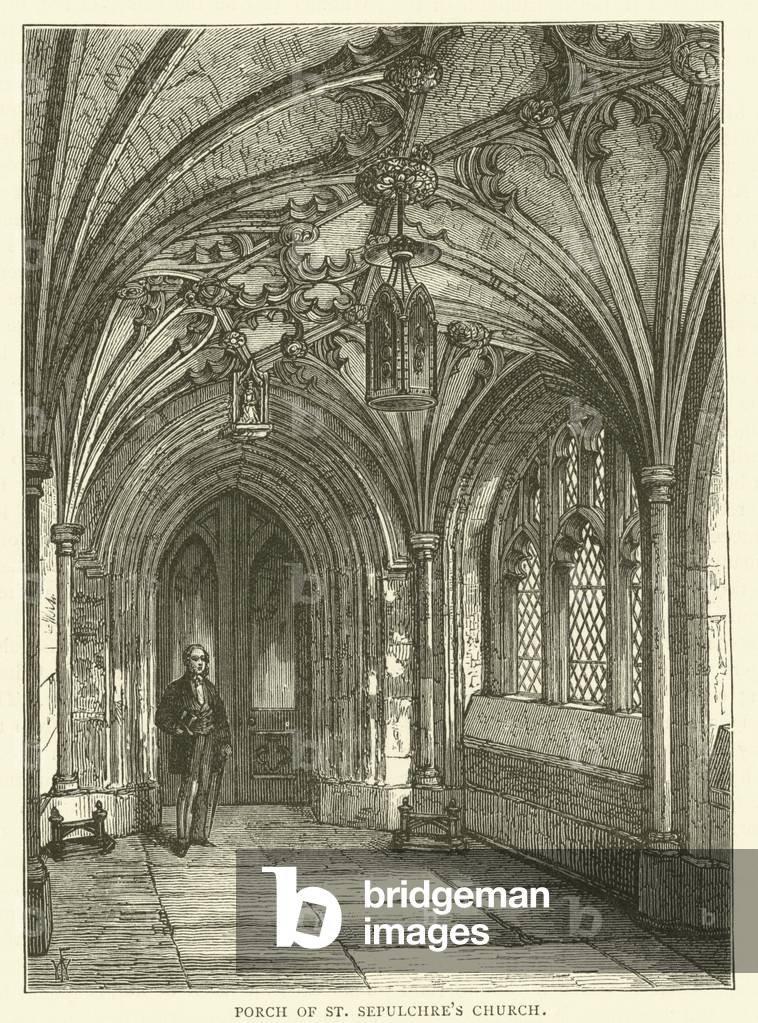 Porch of St Sepulchre's Church (engraving)