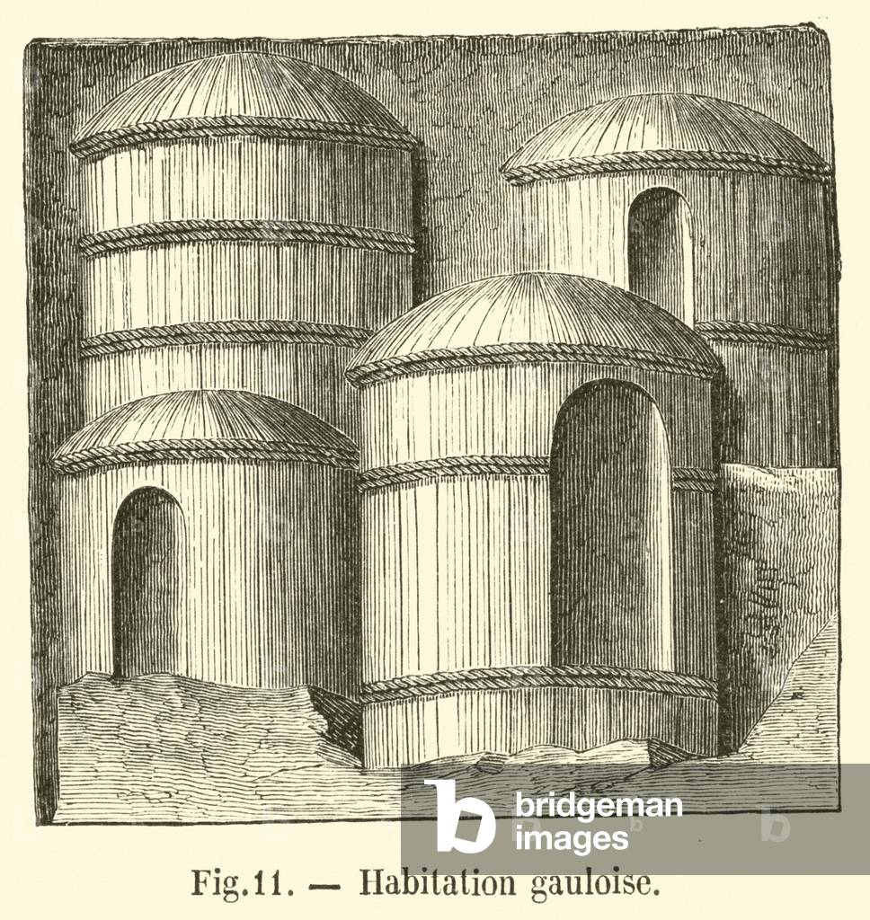 Habitation gauloise (engraving)