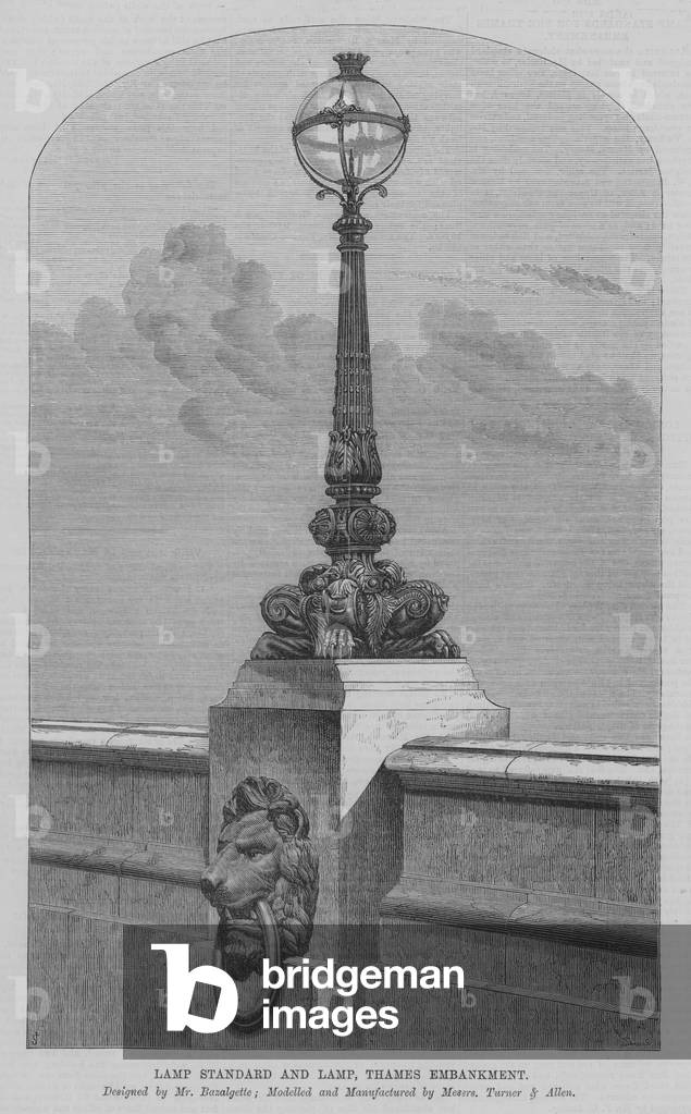 Lamp Standard and Lamp, Thames Embankment (engraving)