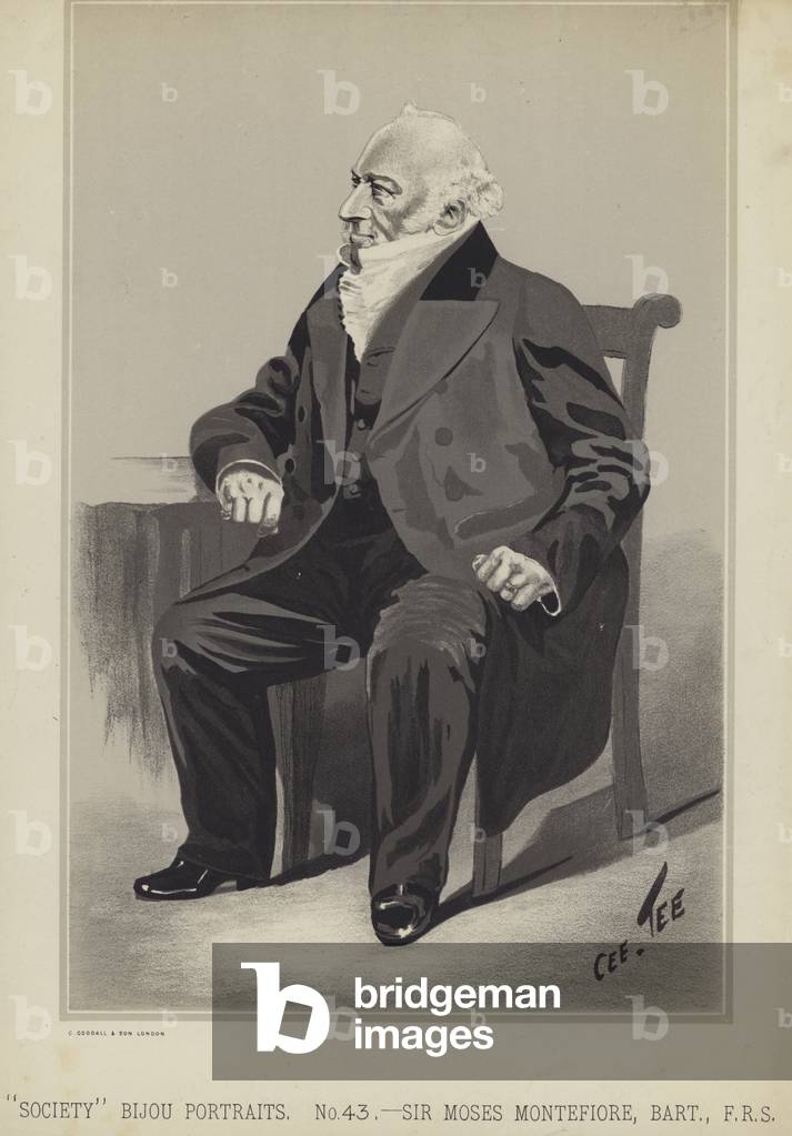 Sir Moses Montefiore (colour litho)