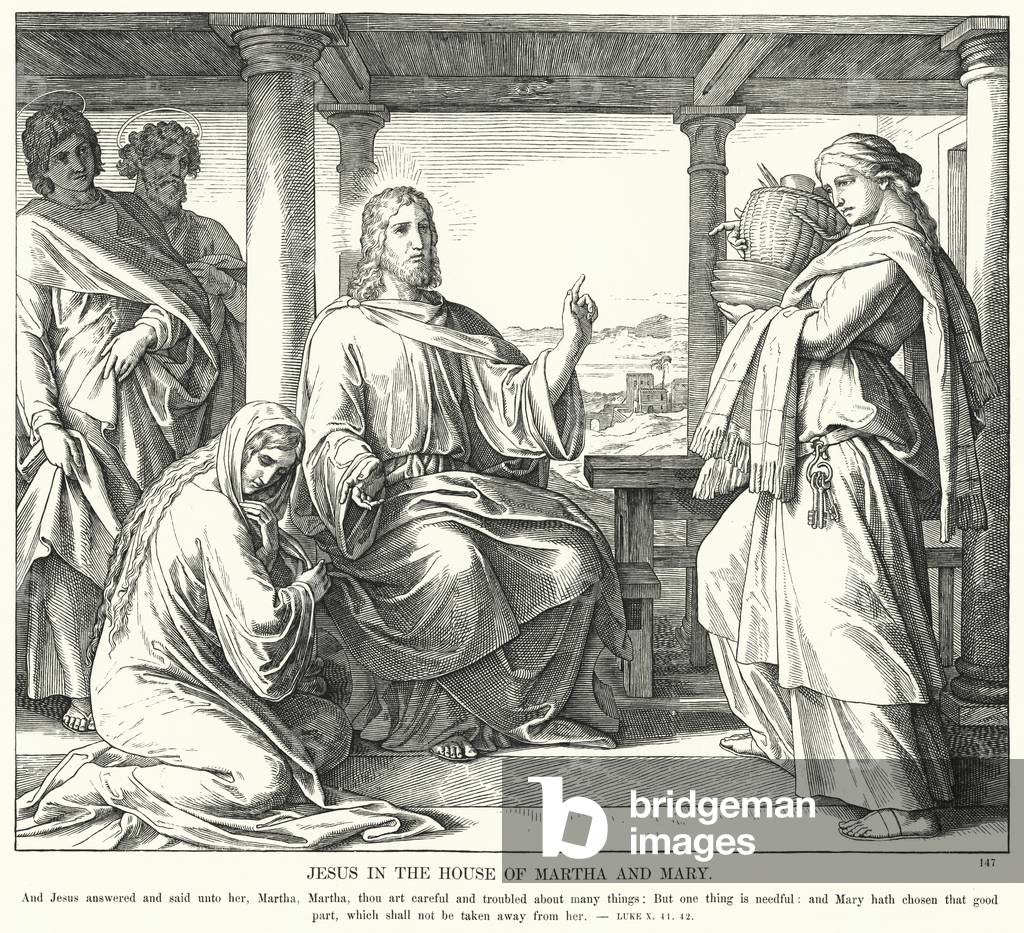Jesus in the House of Martha and Mary (engraving)
