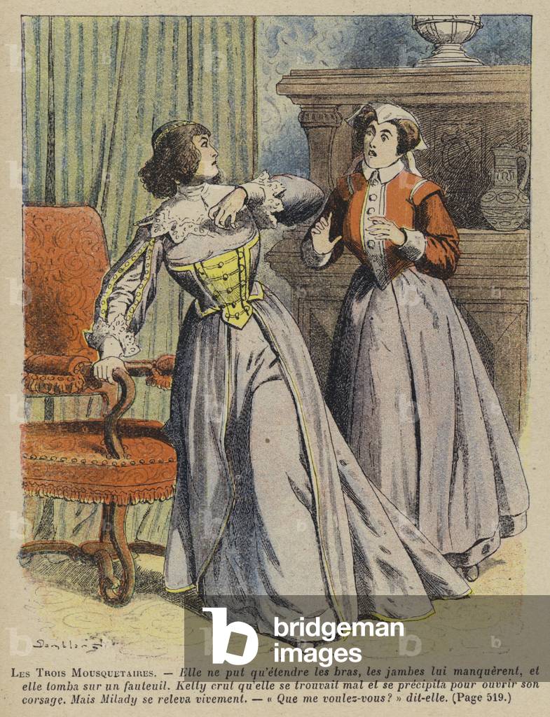 Les Trois Mousquetaires by Alexandre Dumas (colour litho)