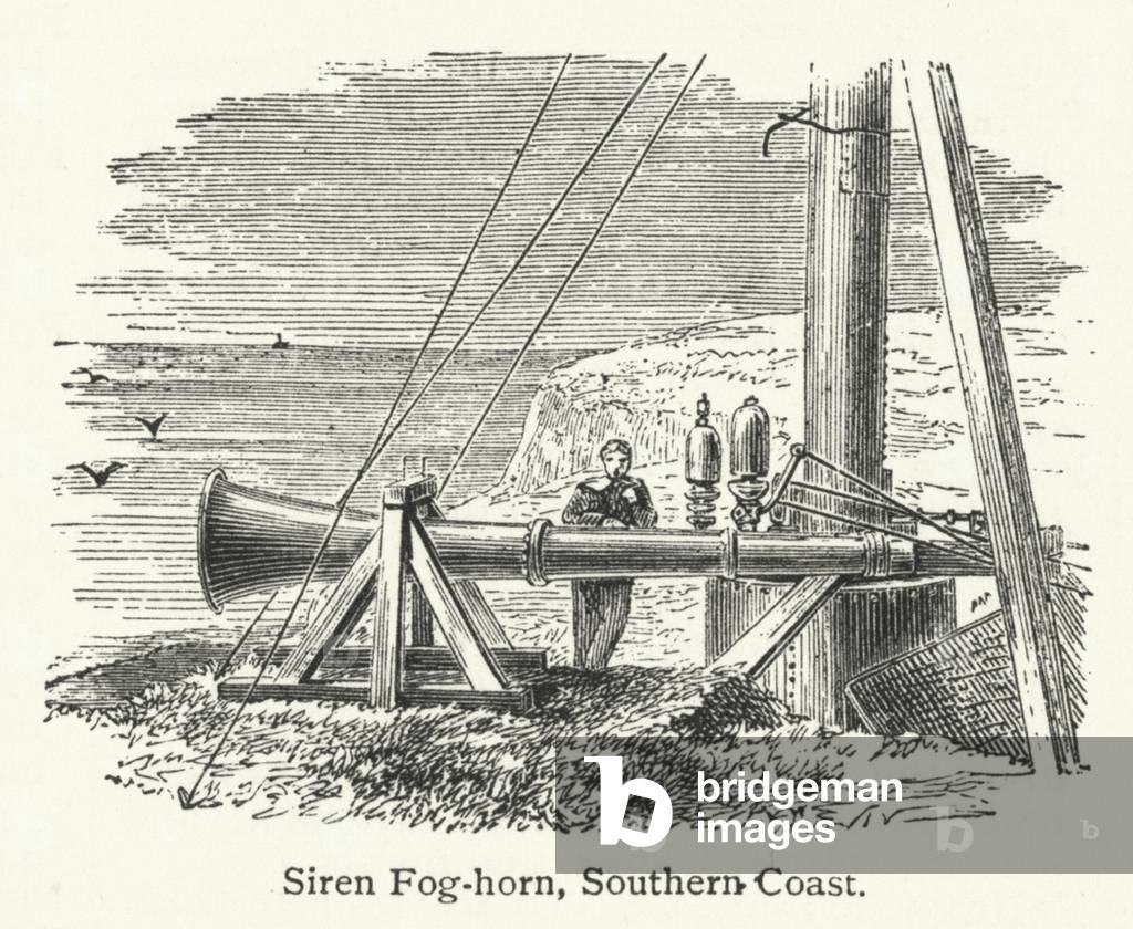 Siren Fog-horn, Southern Coast (engraving)