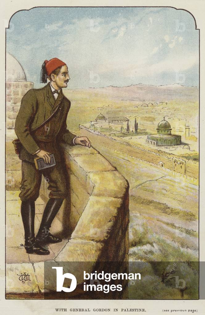 With General Gordon in Palestine (colour litho)