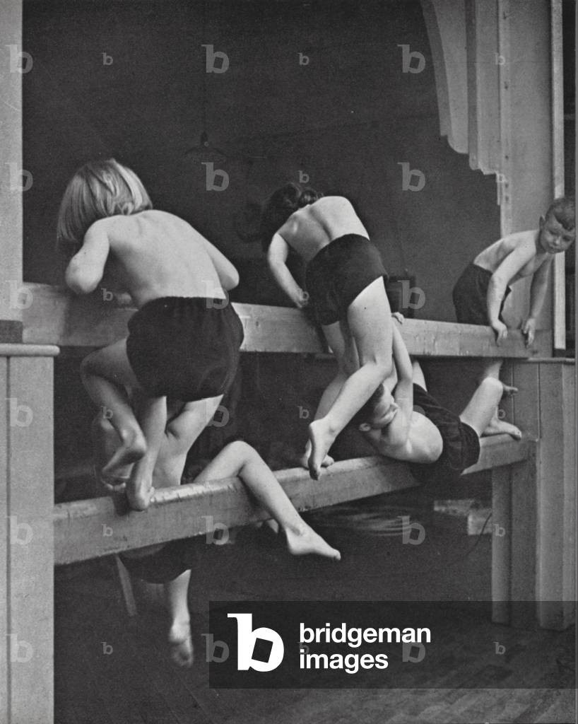 Moving and Growing, Physical Education in the Primary School, 1950s (b/w photo)