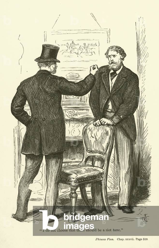 Illustration for Phineas Finn by Anthony Trollope (engraving)