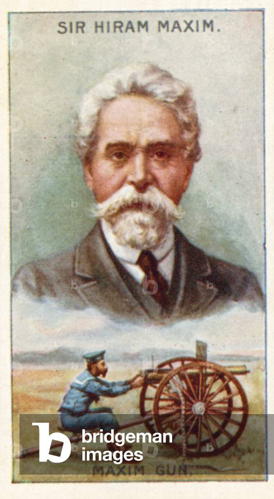 Sir Hiram Maxim, Maxim Gun (colour litho)