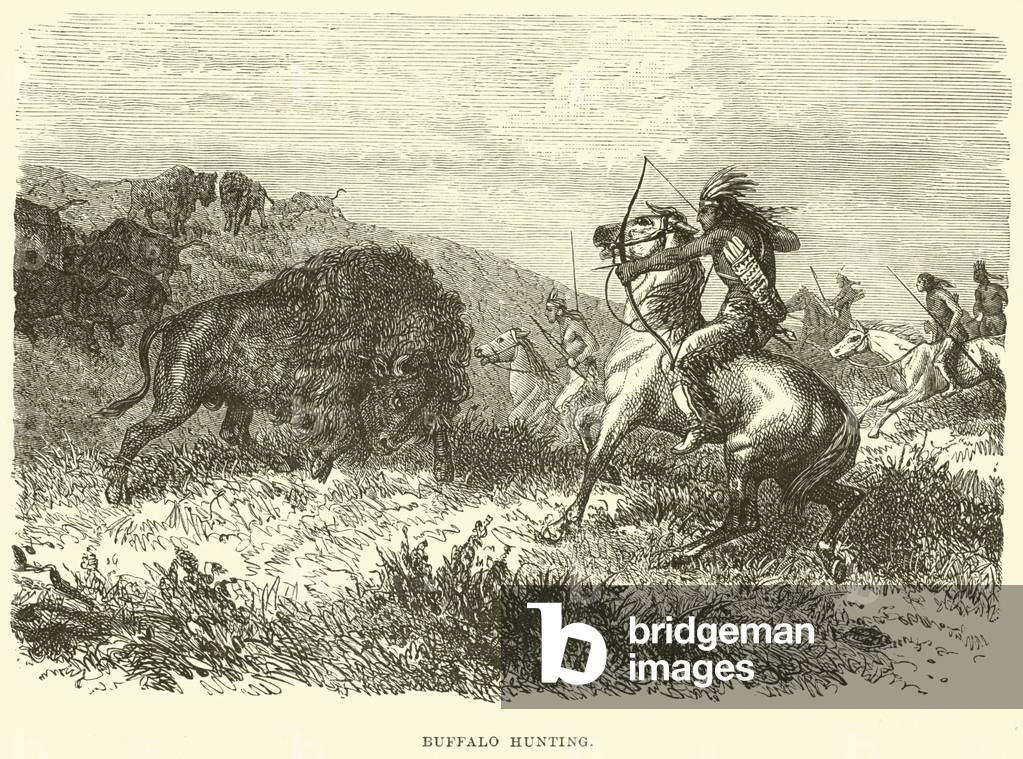 Buffalo hunting (engraving)