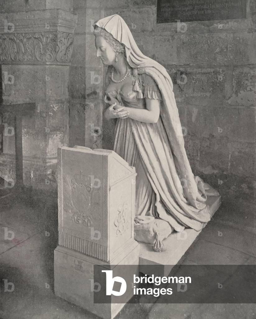 Paris: Effigy and Tomb of Marie Antoinette (b/w photo)