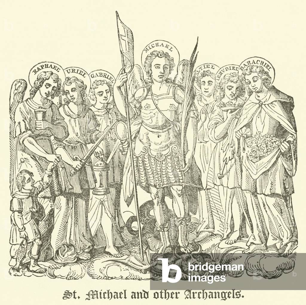 St Michael and other Archangels (engraving)
