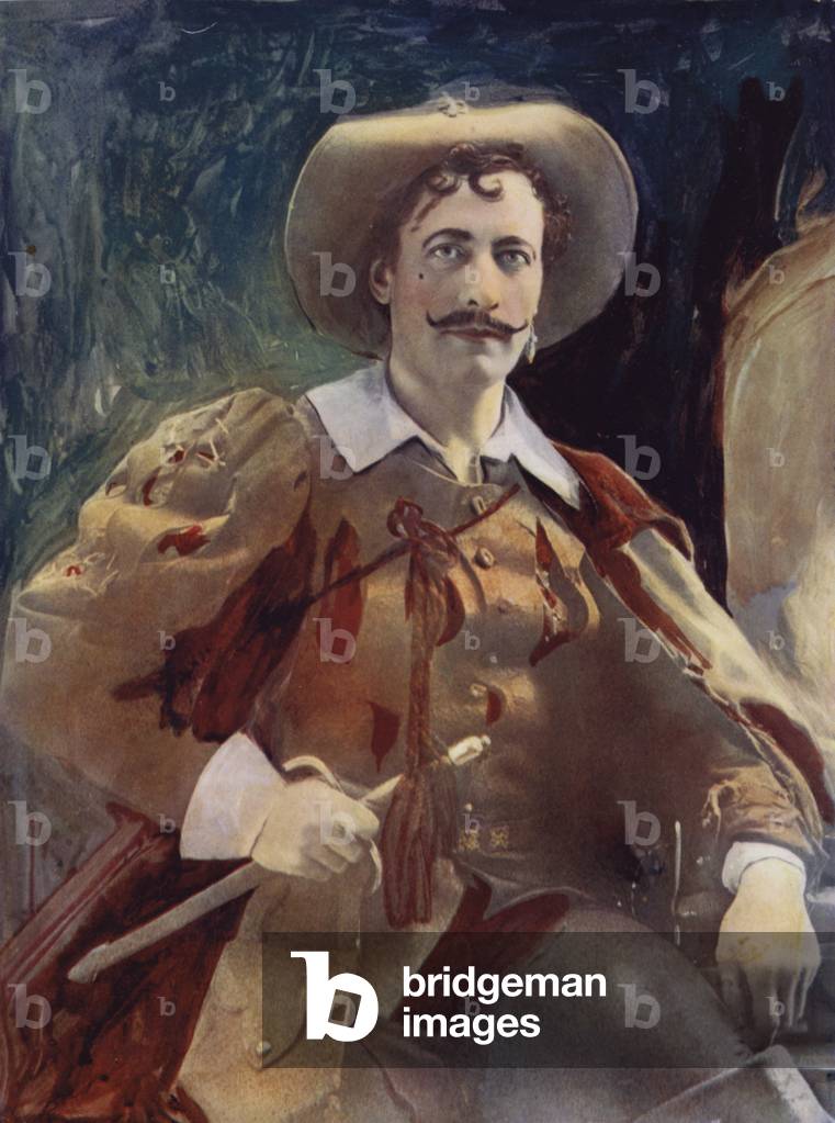 Mr Lewis Waller in The Three Musketeers (colour photo)
