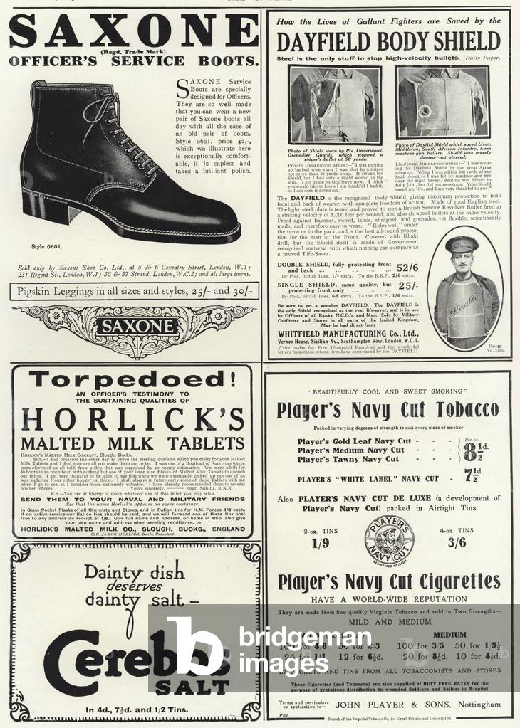 Advertising spread from The Sphere (litho)