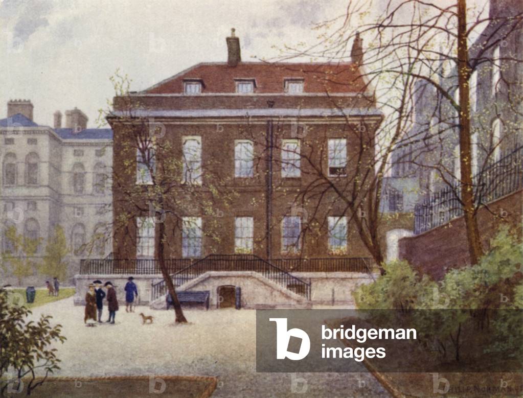 Garden of No 10 Downing Street, 1888 (colour litho)