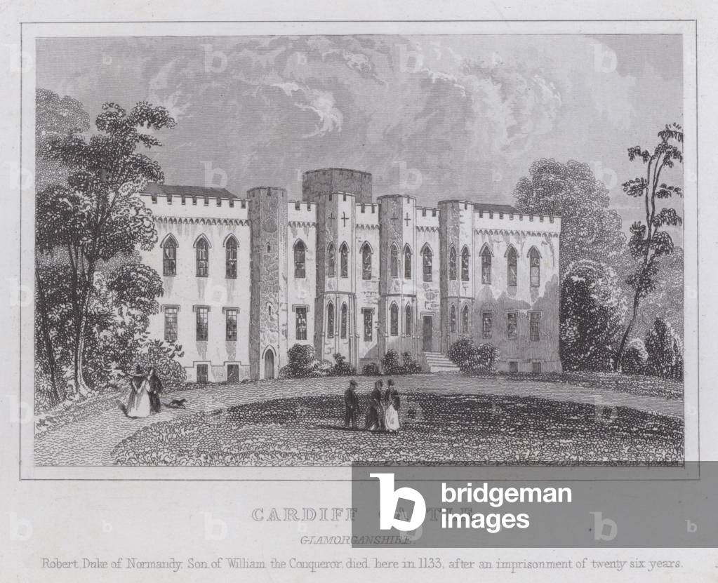 Cardiff Castle, Glamorganshire (engraving)
