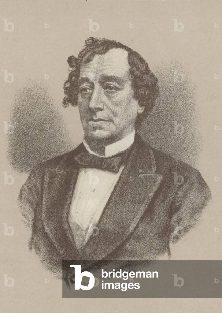 Benjamin Disraeli, 1st Earl of Beaconsfield, British Prime Minister 1868 and 1874-1880 (litho)