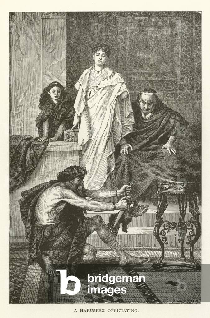 A Haruspex officiating (engraving)