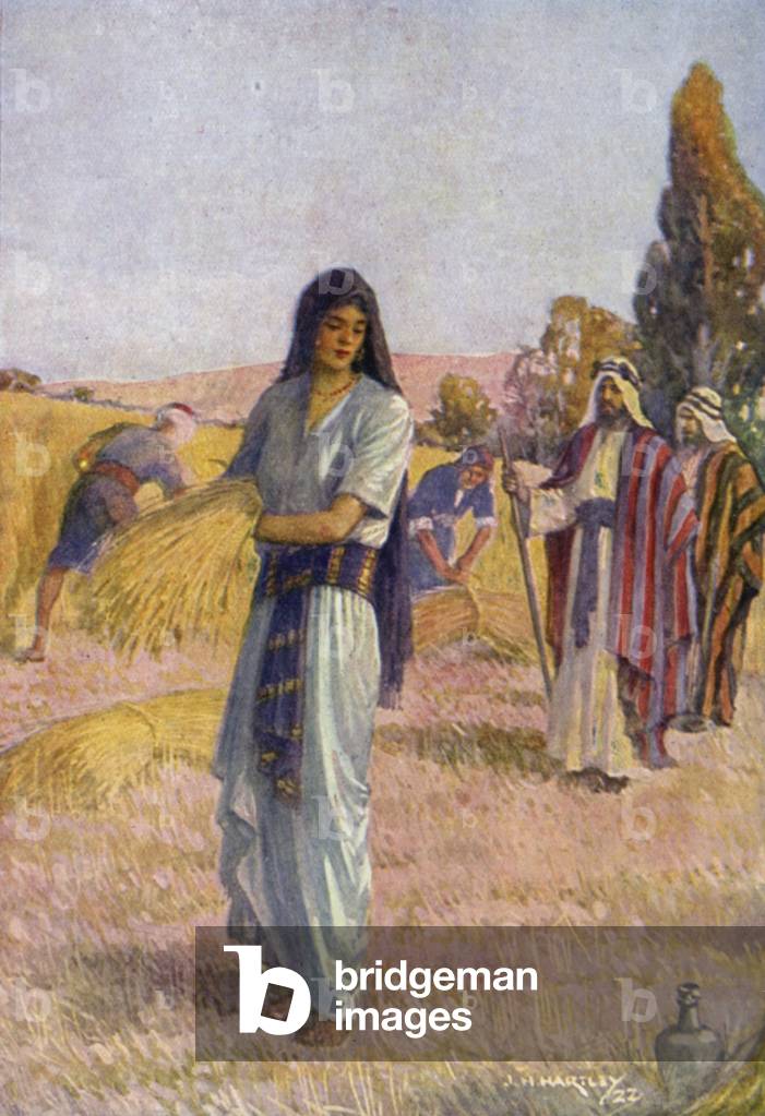 Ruth in the Harvest-Field, Ruth II 3 (colour litho)