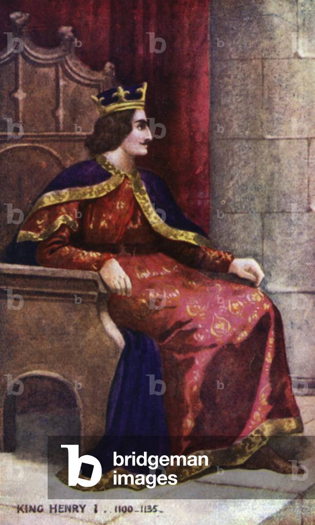 King Henry I (colour litho)
