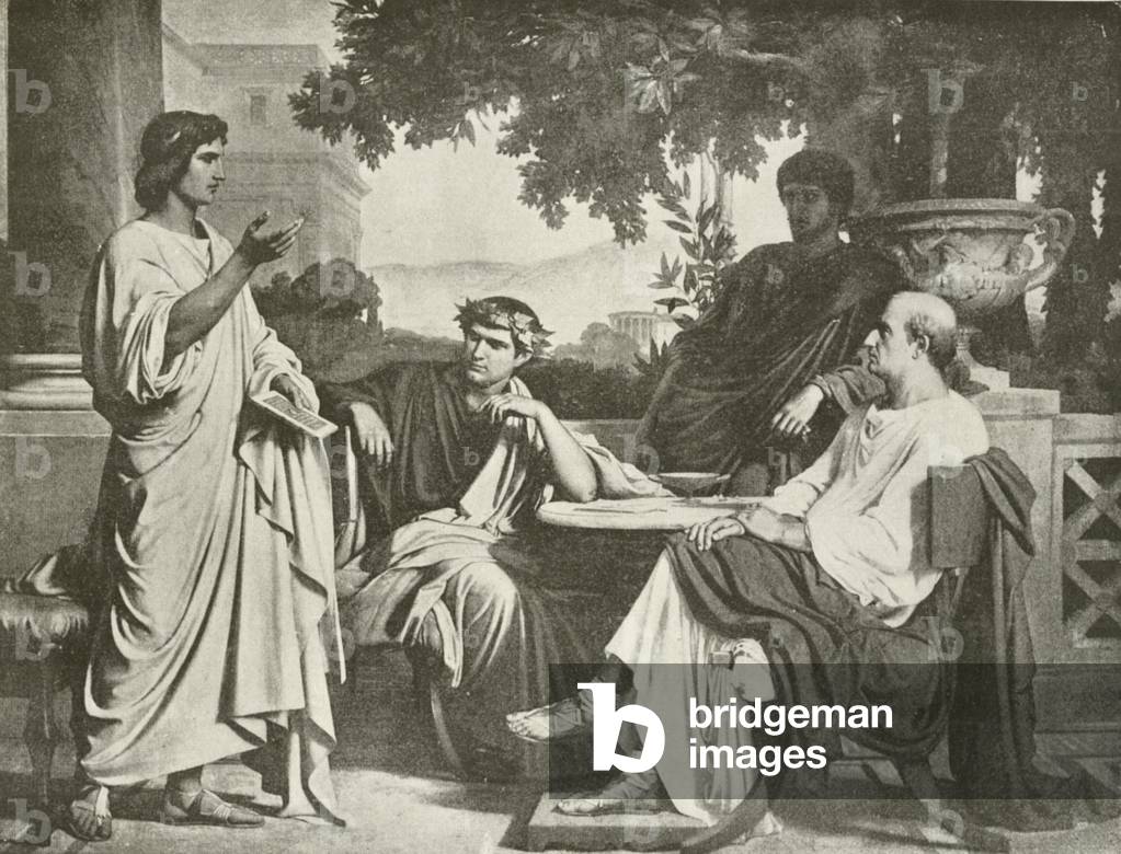Virgil, Horace and Varius at the House of Maecenas (gravure)
