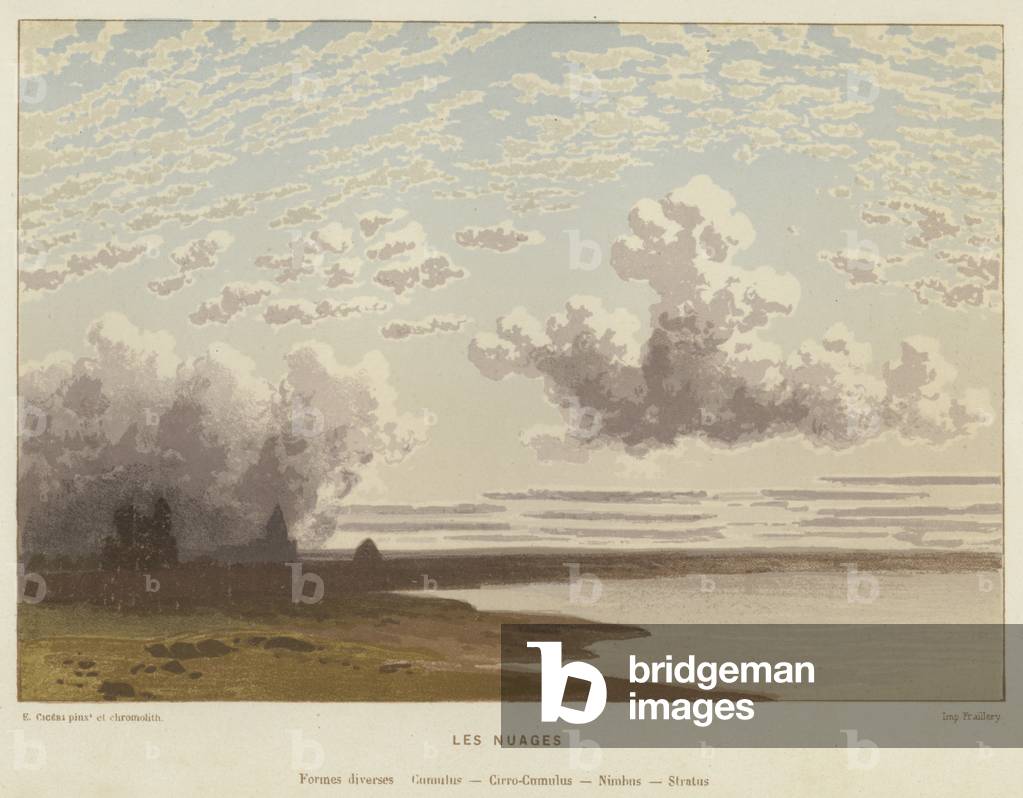Les Nuages (colour litho)