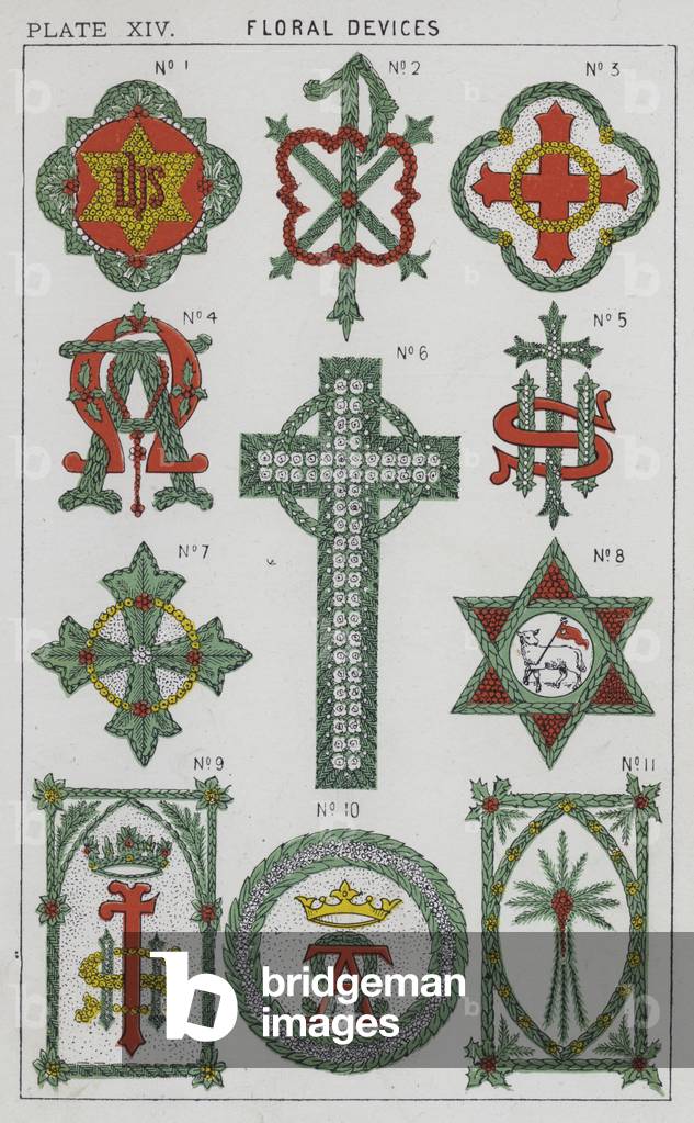 Church Decoration, Floral Devices (colour litho)