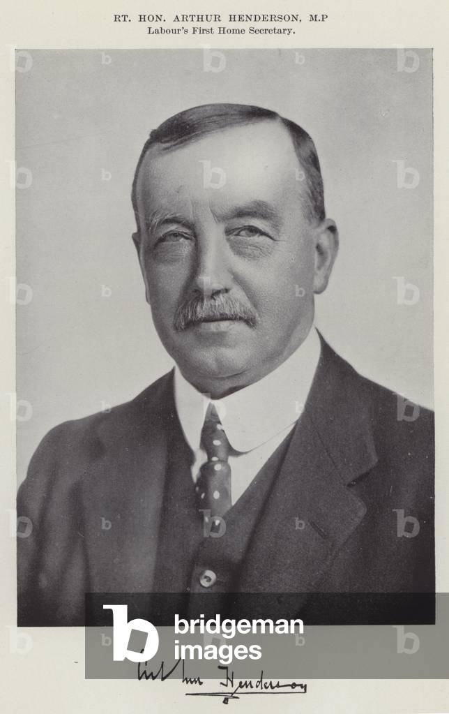 Right Honourable Arthur Henderson, MP, Labour's First Home Secretary (b/w photo)