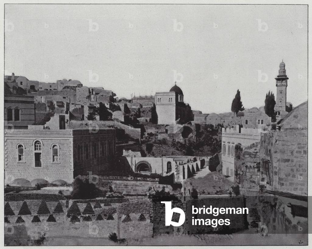 Jerusalem, Convent of the Dames de Sion (b/w photo)