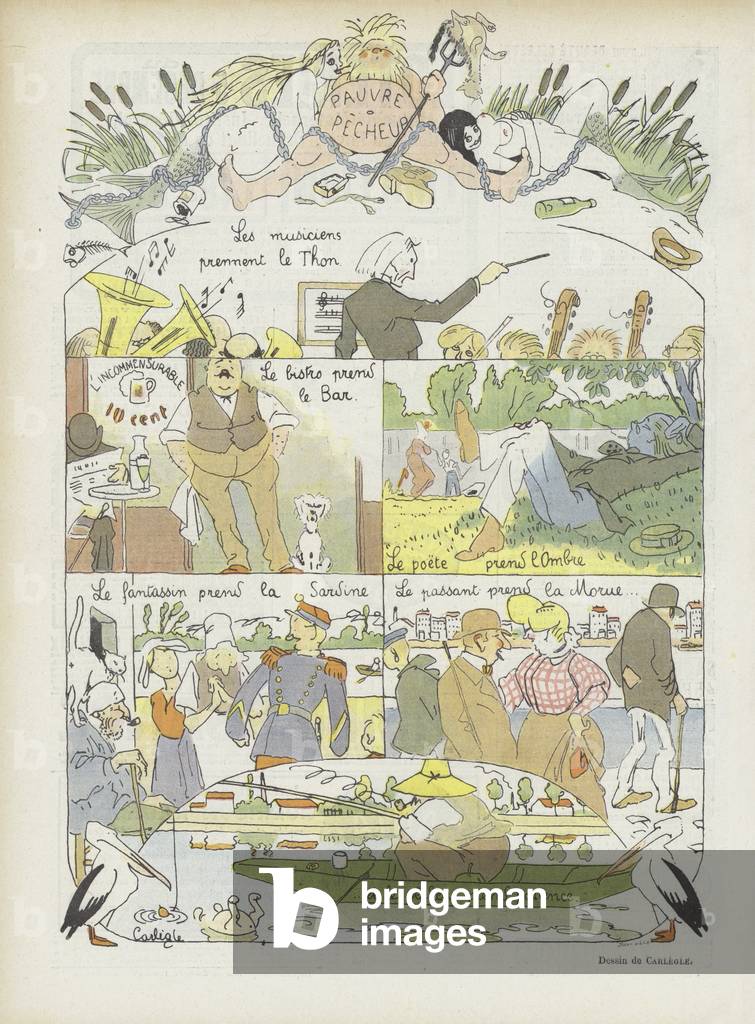 Illustration for Le Rire (colour litho)