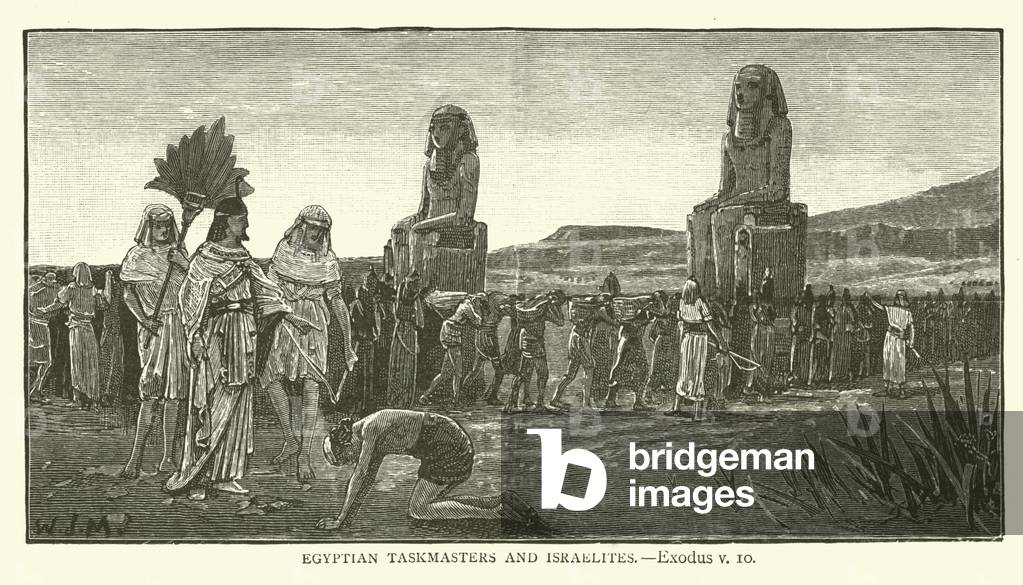 Egyptian Taskmasters and Israelites, Exodus, v, 10 (engraving)