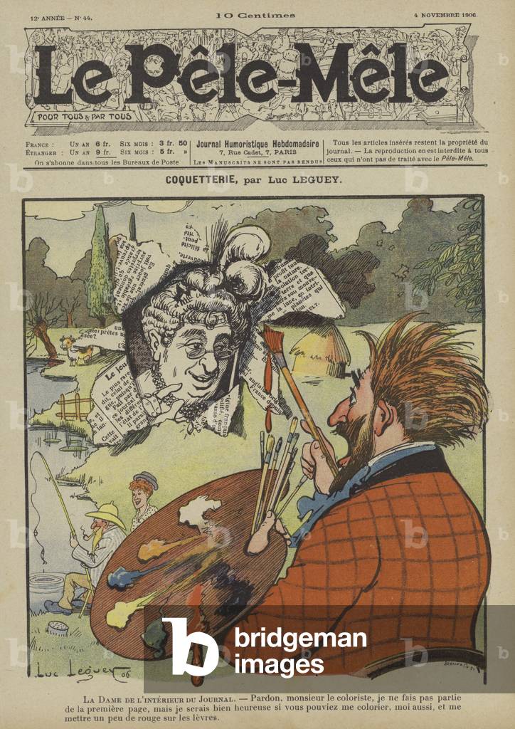 Coquetterie. Illustration for Le Pele-Mele, 1906 (colour litho)