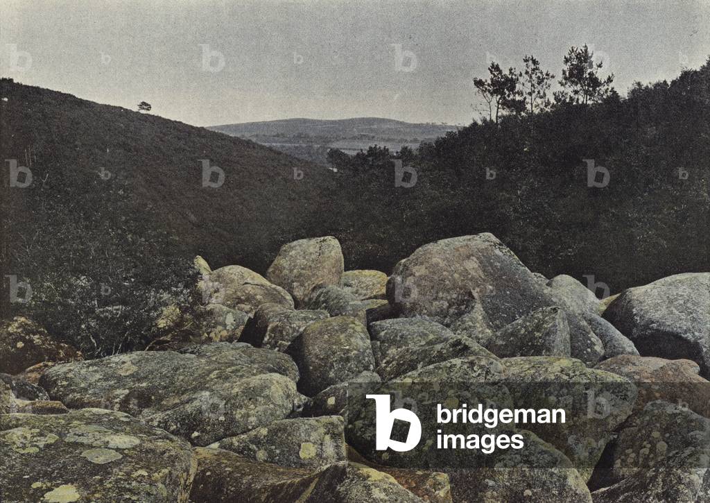 Saint-Herbor, Rochers De La Cascade (colour photo)
