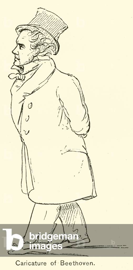 Caricature of Beethoven (engraving)