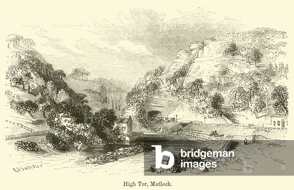 High Tor, Matlock (engraving)