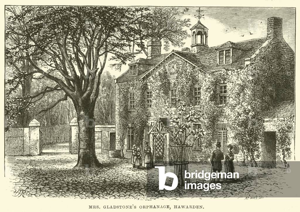 Mrs Gladstone's Orphanage, Hawarden (engraving)