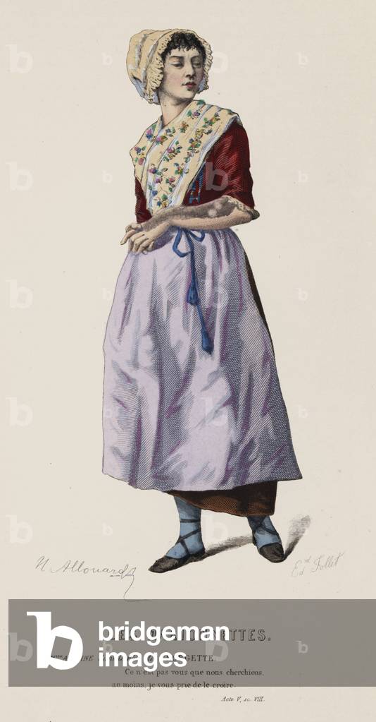 Les Marionnettes, Act V, Sc VIII (coloured engraving)