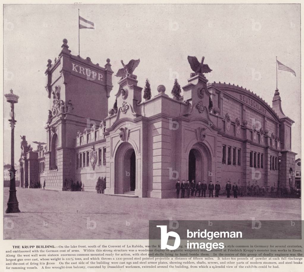 Chicago World's Fair, 1893: The Krupp Building (b/w photo)