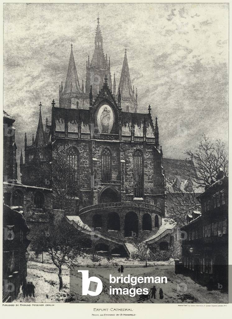 Erfurt Cathedral (litho)