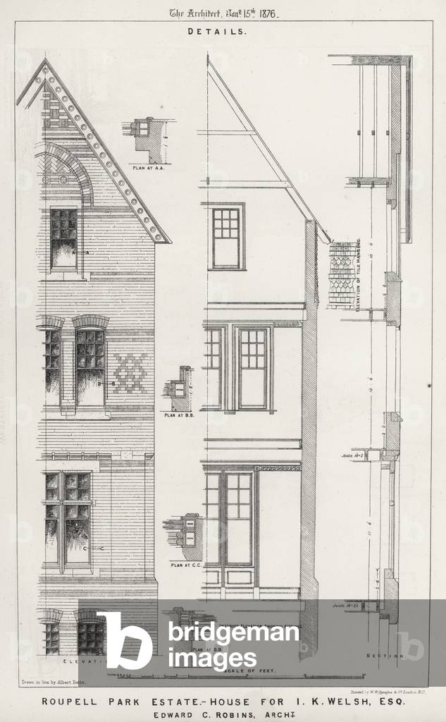 Roupell Park Estate, House for I K Welsh, Esquire (engraving)