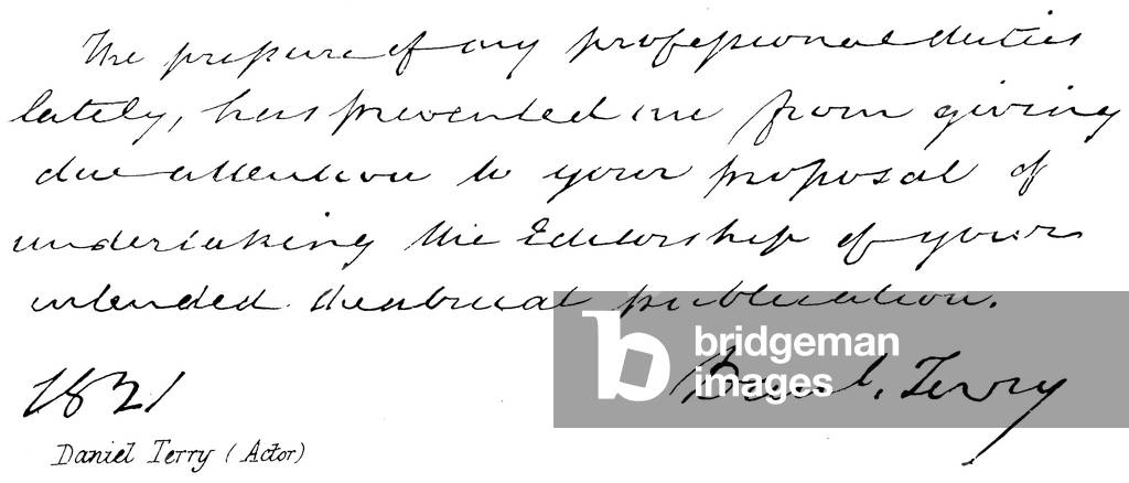 Daniel Terry (Actor) (engraving)