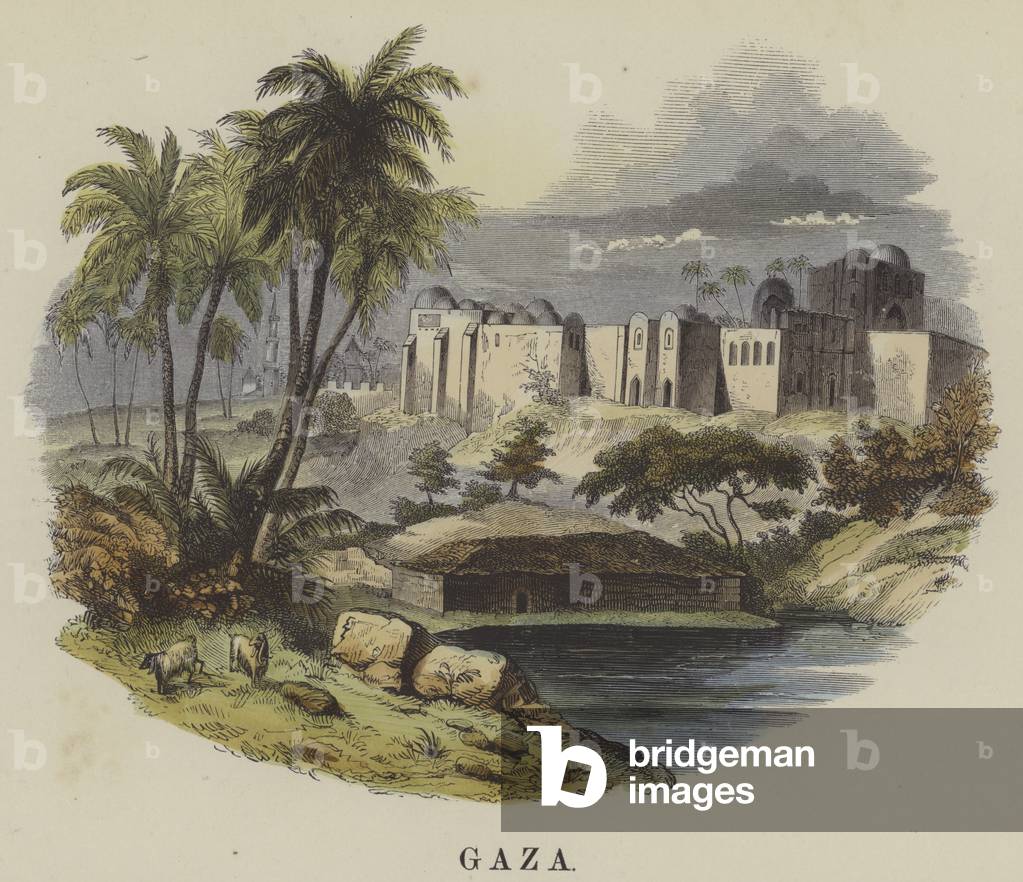 Gaza (coloured engraving)