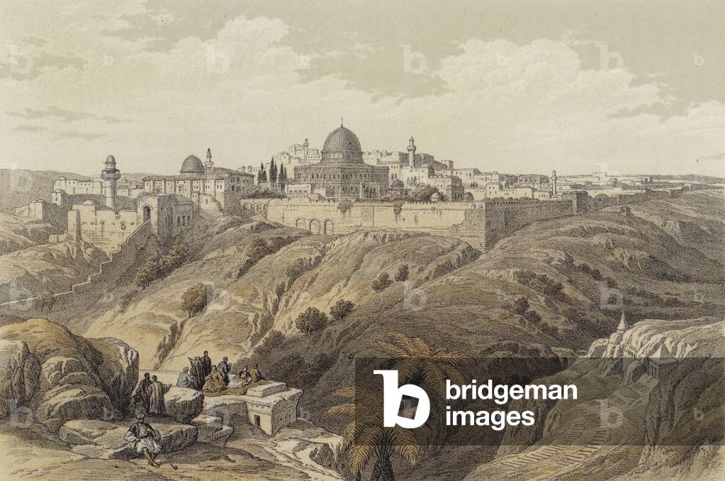Jerusalem, the Church of the Purification (colour litho)