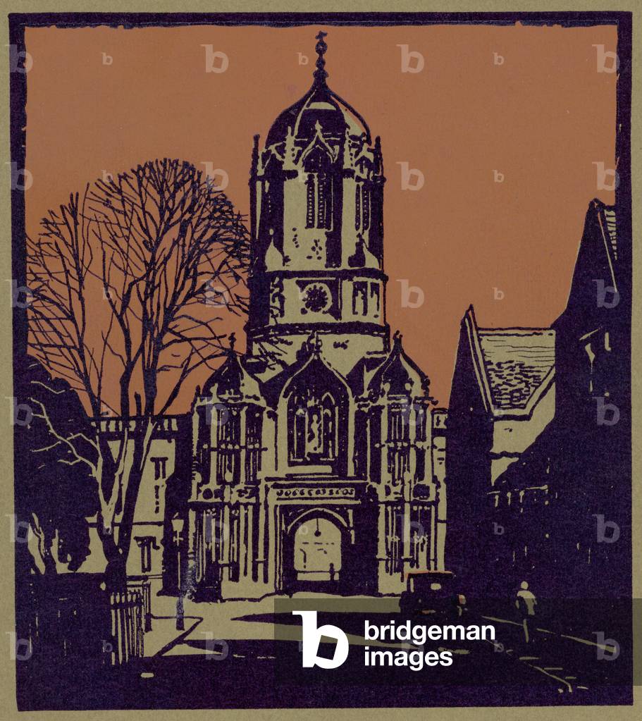 Tom Tower, Christ Church (woodcut)