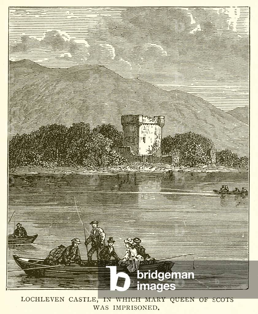 Lochleven Castle, in which Mary Queen of Scots was Imprisoned (engraving)