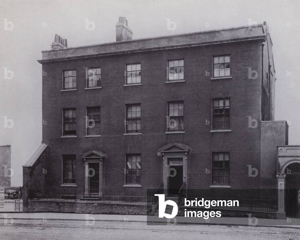 Premises in Park Row, temporarily occupied by the University College on its foundation in 1876 (b/w photo)