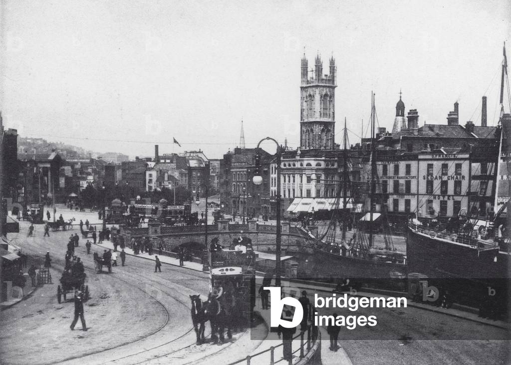 St Augustine's Parade, Bristol (b/w photo)