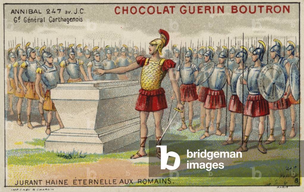 Hannibal swearing eternal hatred of the Romans (chromolitho)