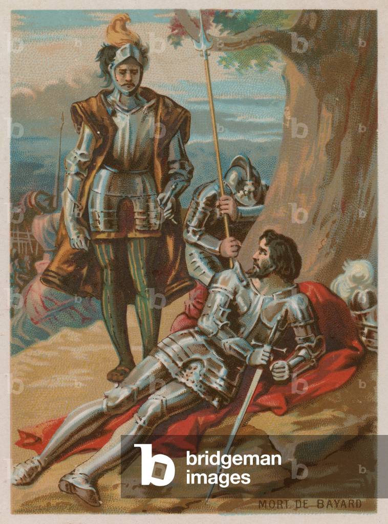 The Death of the Chevalier de Bayard (chromolitho)